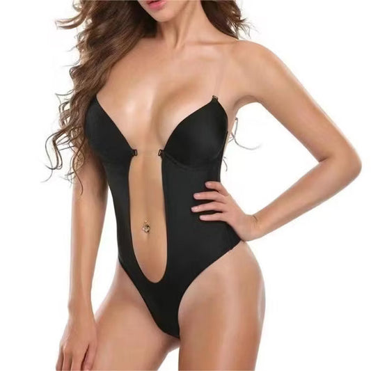 Redefine Your Silhouette: Seamless Full Body Shapewear with Thong Bottom