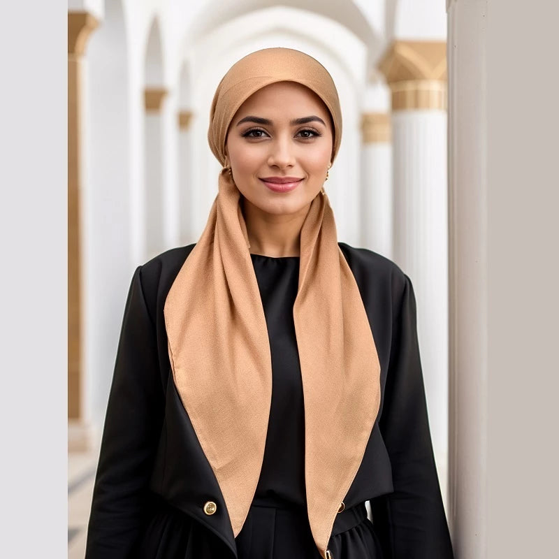 Hijab Women Cotton Inner Hijab | Hijab Undercap Elastic Muslim Headscarf