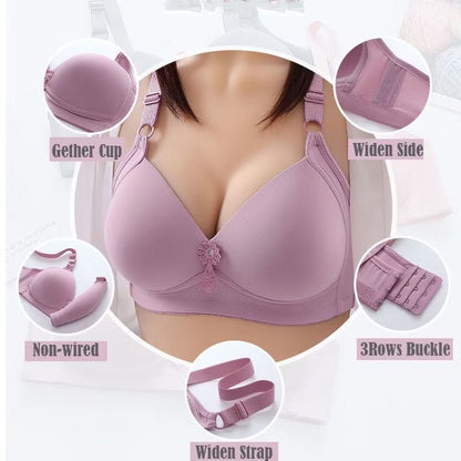 Bra Plus Size Bossy Cup Wireless Bra Women Bra Full Cup Cotton
