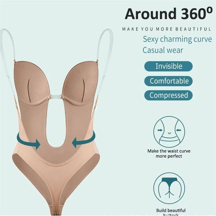 Redefine Your Silhouette: Seamless Full Body Shapewear with Thong Bottom